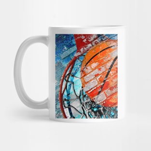 Basketball art game vs 3- Basketball artwork Mug